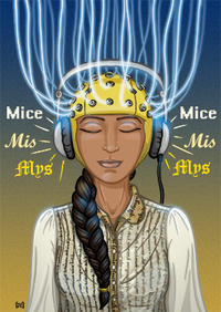 Language manuscripts eeg Brown girl wearing headset listening to words